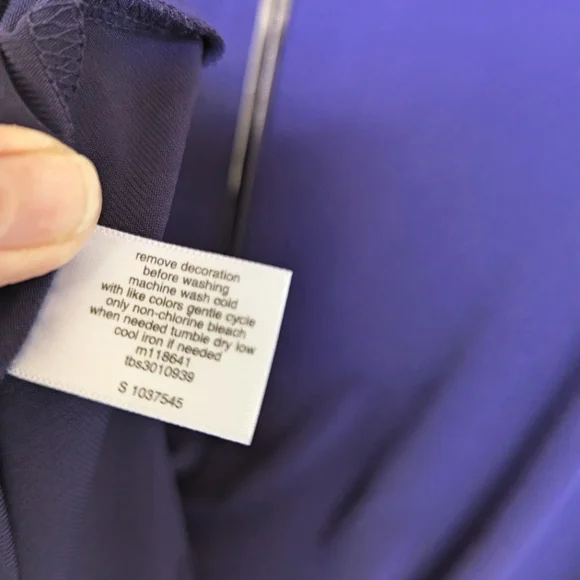 Lane Bryant Pullover Blouse w/V back and Detachable Flat Chain Necklace W 18/20 - Picture 7 of 7